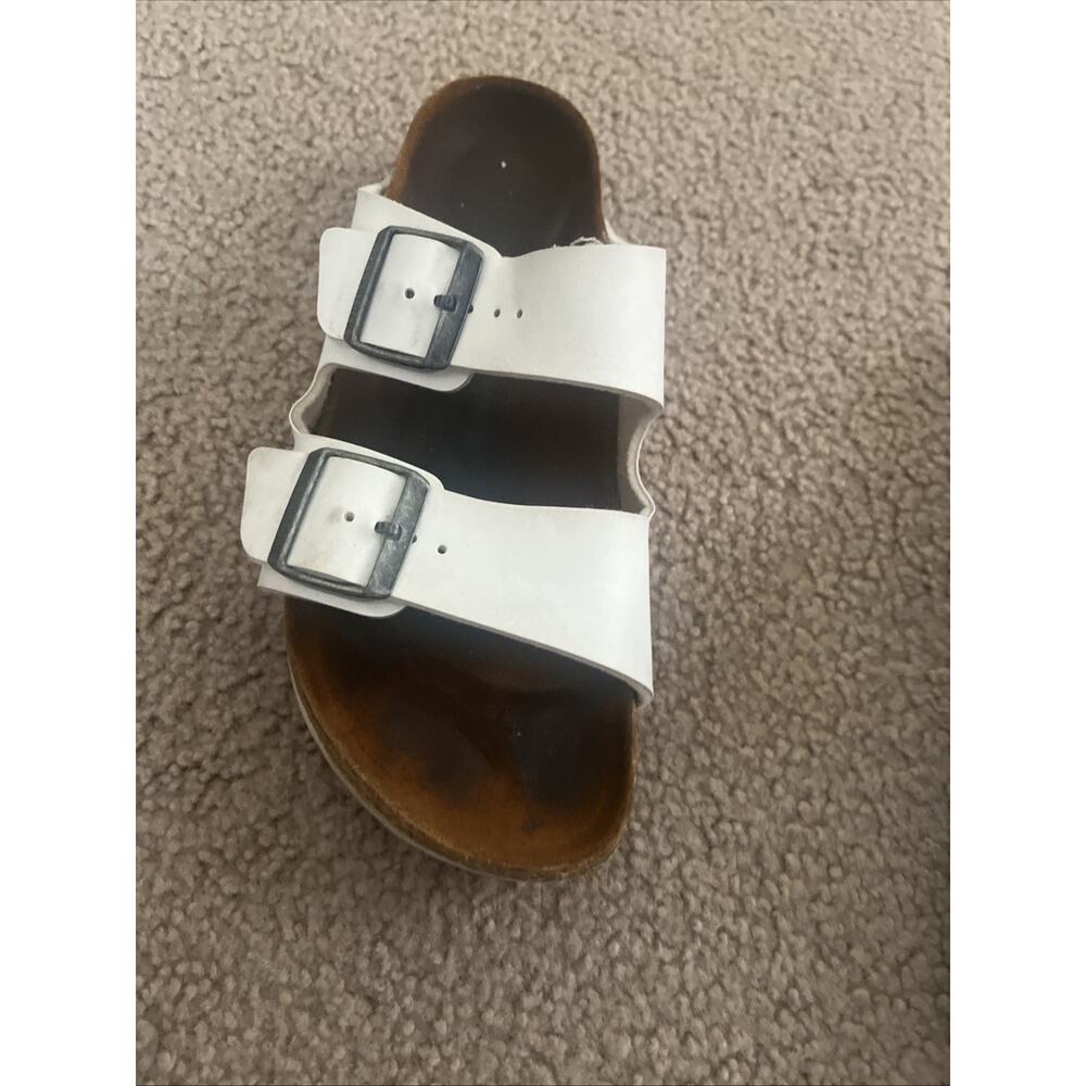 Birkenstock White Women's Arizona Birko-Flor Matte Slip On Sandals Size 40 EU - Picture 3 of 9